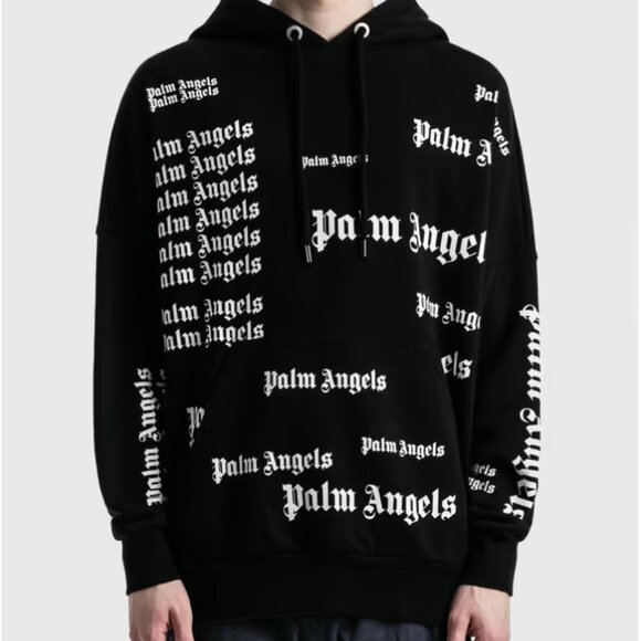 Palm Angels Ultra Logo Oversized Hoodie black SZ Large - Picture 4 of 11